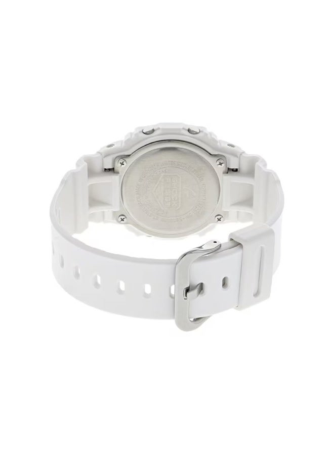 G-SHOCK Digital Men’s Watch DW‑5600MW‑7DR, 48.9 mm White Digital Display, White Resin Band, 200 m WR - Image 3